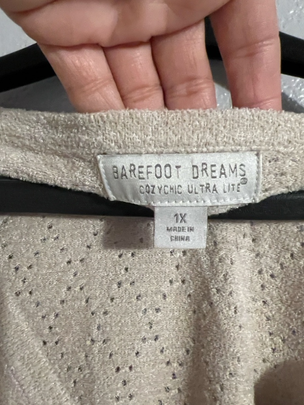 Barefoot Dreams CozyChic Ultra Lite knit in oatmeal beige
